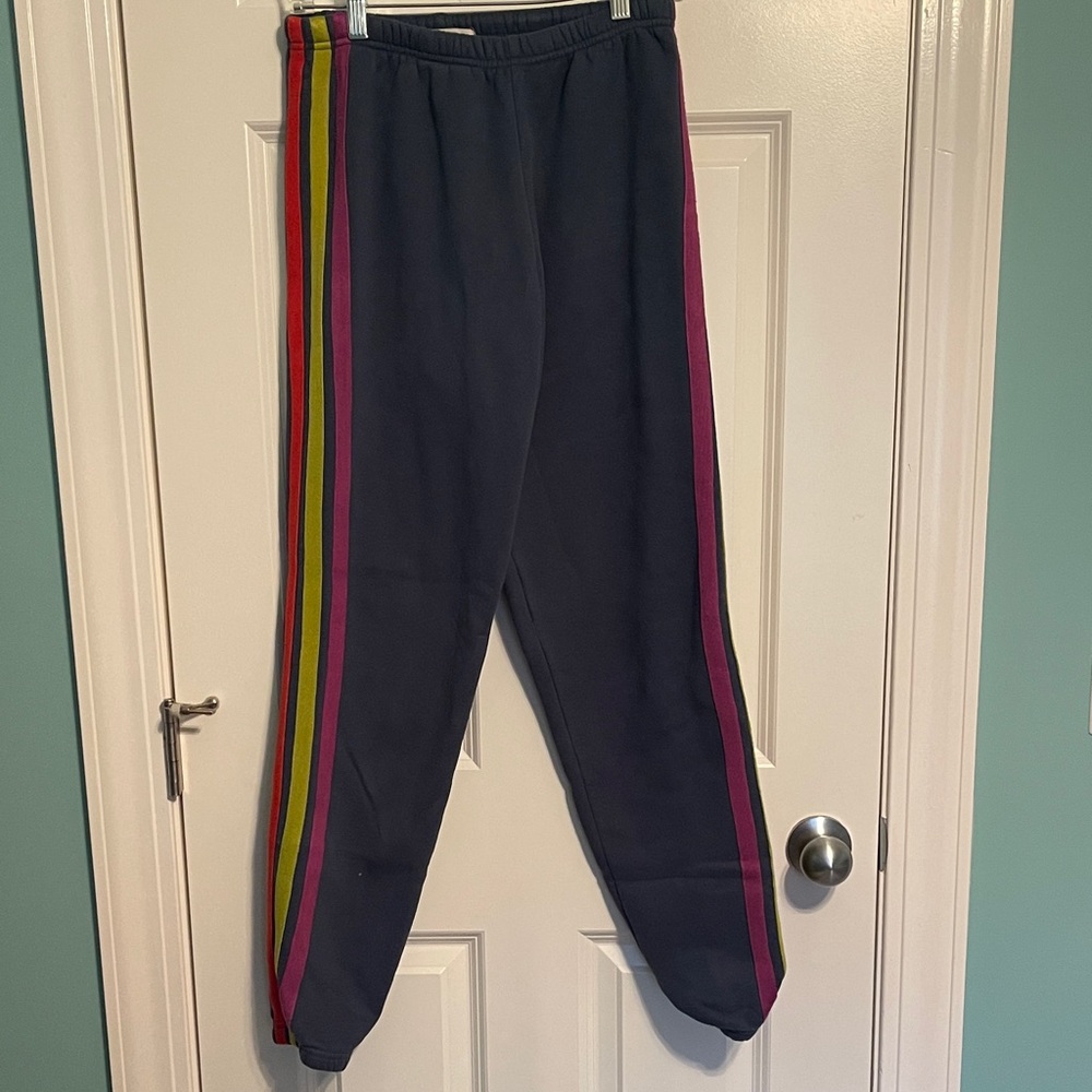 NATURAL LIFE Kids Joggers with Rainbow Stripes